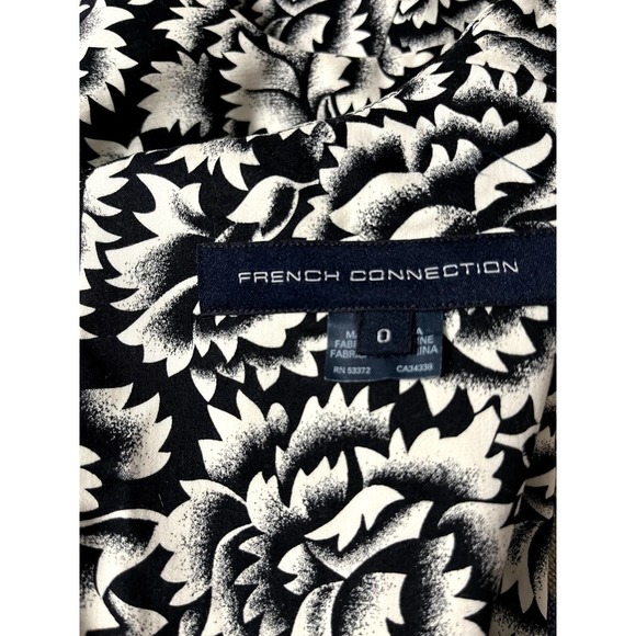 French Connection Mini Dress Floral Jacquard Rose Print Daisy Print Mini Dress - Picture 4 of 10